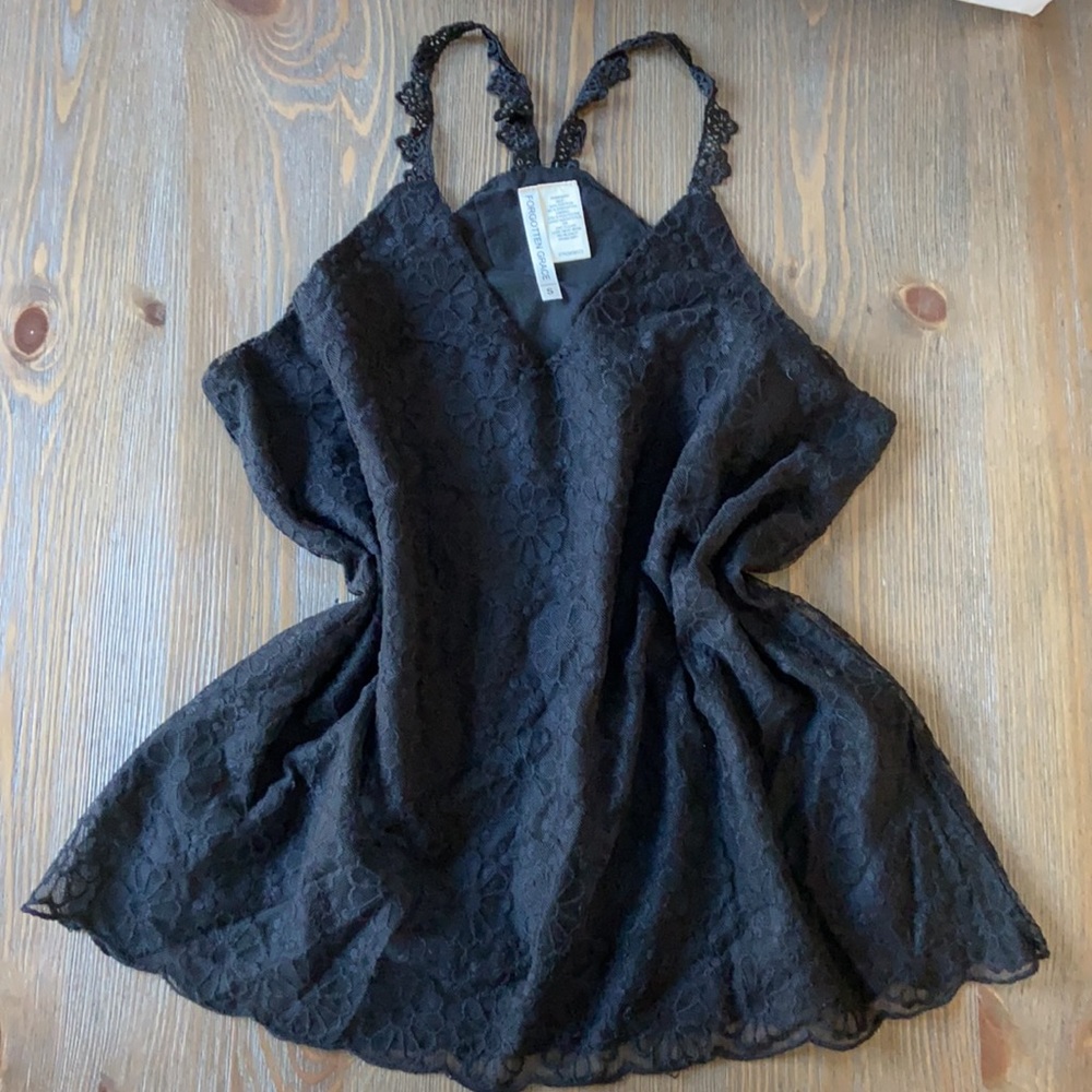 Forgotten Grace V-Neck Floral Lace Tank Top